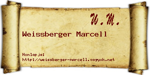 Weissberger Marcell névjegykártya